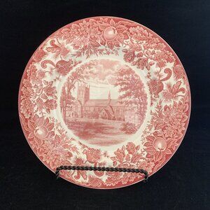Wedgwood Pink St. Pauls School The New Chapel Enlarged 1928 Dinner Plate 10 3/8”